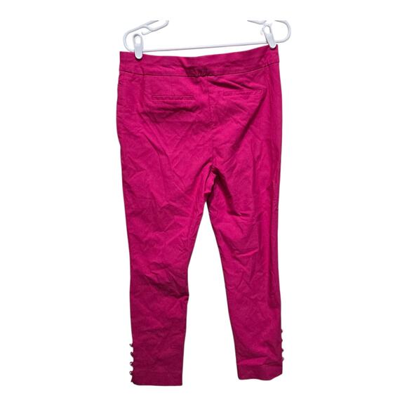 Chico’s Brigitte So Slimming Pink Button Ankle Pants 8R - Picture 2 of 8